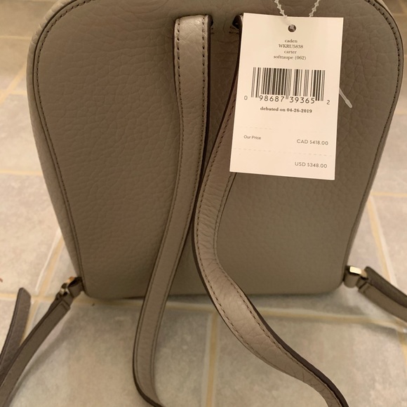 KATE SPADE YORK CARTER CADEN SOFT TAUPE BACKPACK - Picture 4 of 8